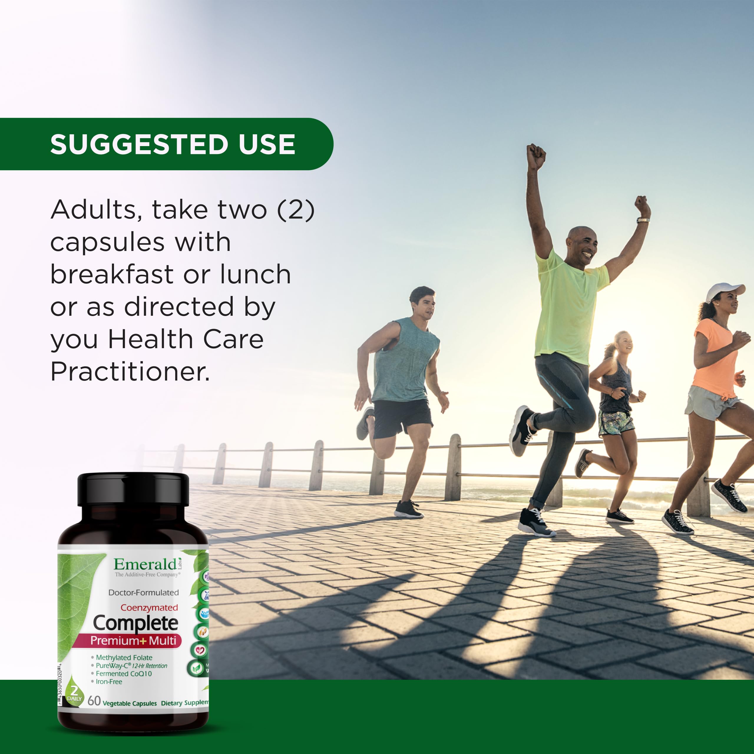 Emerald Labs Complete Premium Multi digestive enzymes, suggesting improved digestion