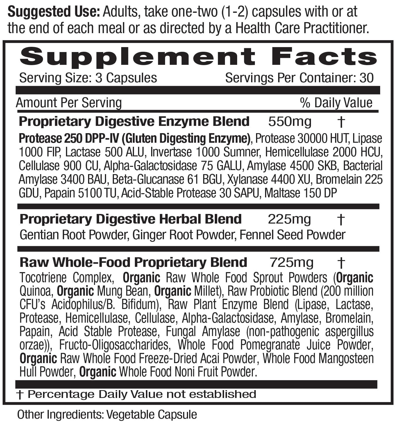 Emerald Labs Digestive Health capsules close-up ready for daily use to support digestion.