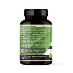Emerald Labs HashiMune Health label panel emphasizes SelenoExcell selenium and inositol benefits