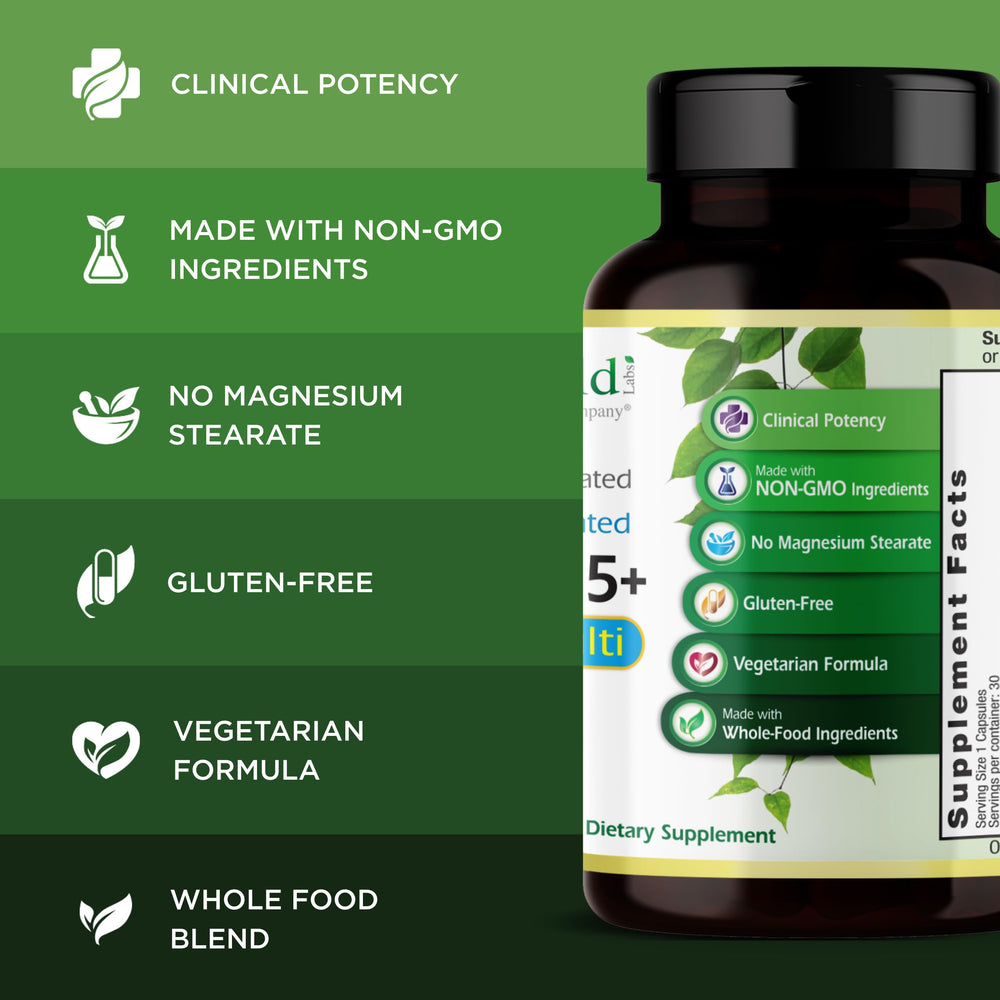Emerald Labs immune-support capsules close-up indicating daily immune and energy support.