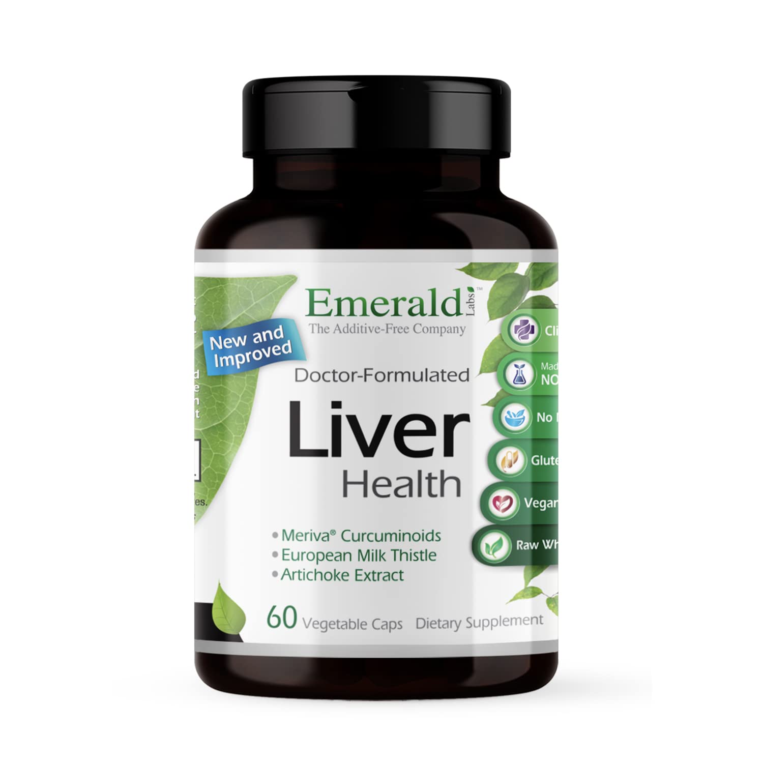 EMERALD LABS Liver Health bottle front view showing liver-support formula