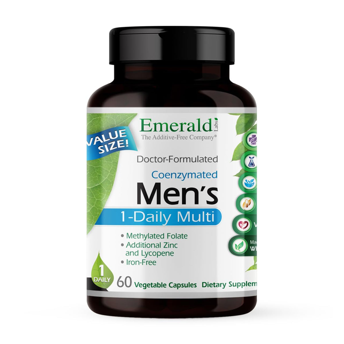 Emerald Labs Men's 1 Daily Multi bottle for everyday wellness.