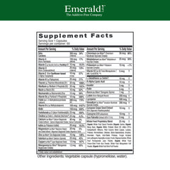 EMERALD LABS Men's 45+ 1-Daily Multi capsules closeup highlights premium formulation
