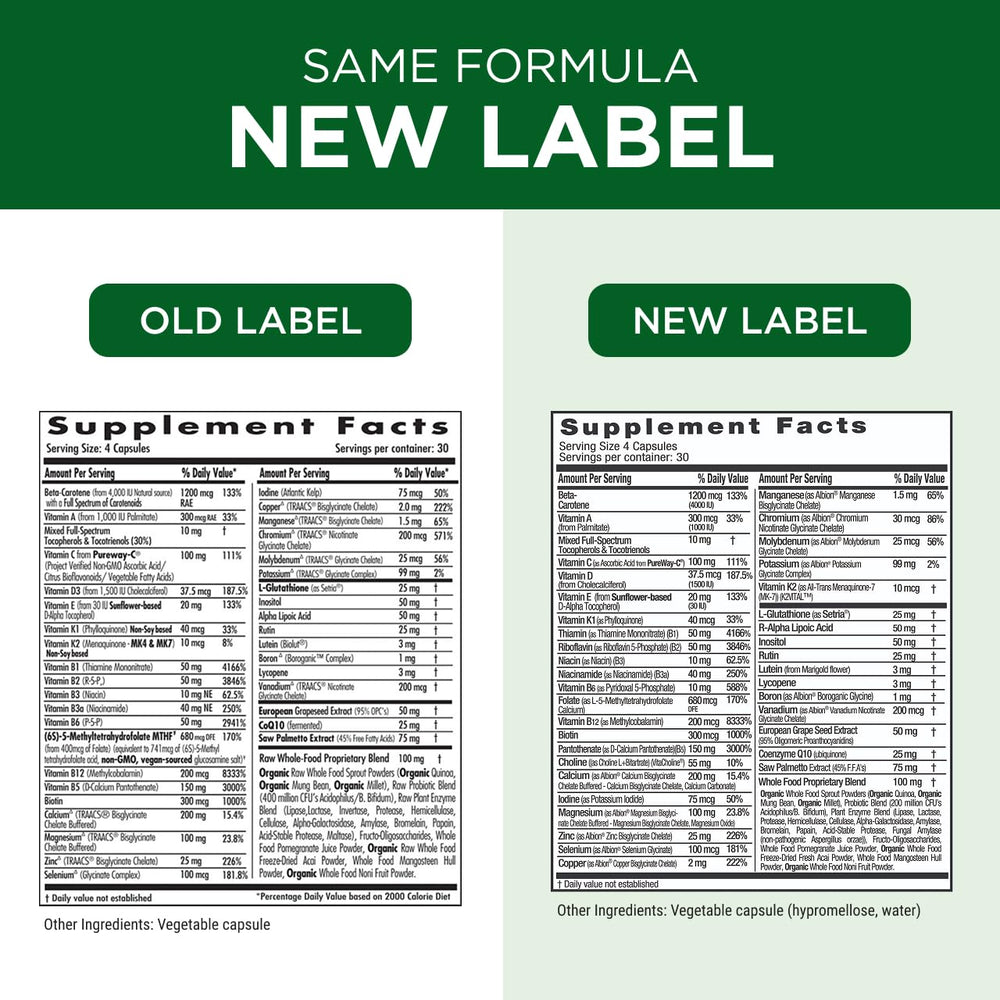 Saw palmetto ingredient visible in Emerald Labs Men's 45+ Clinical Multi.