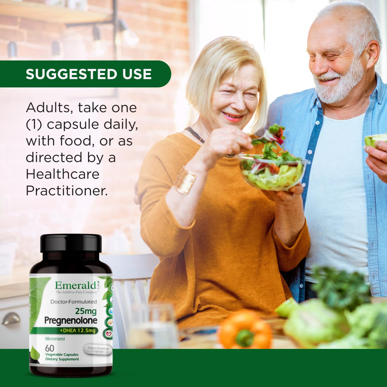 Label emphasizes gluten-free formulation for easy daily use.