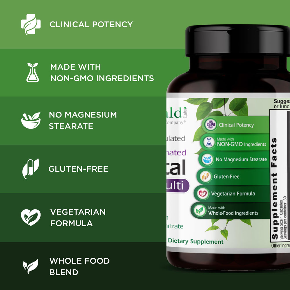 Emerald Labs Prenatal gentle iron helps minimize digestive discomfort.