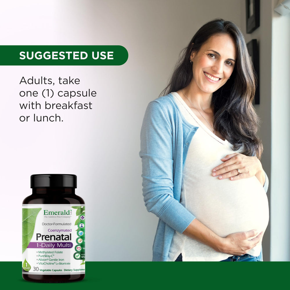Emerald Labs Prenatal whole-food blend emphasizes natural nutrient sources.