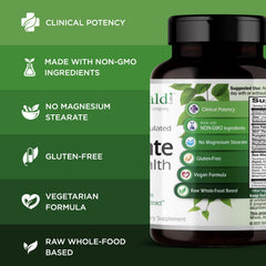 Emerald Labs Prostate Health bottle label highlights saw palmetto extract.