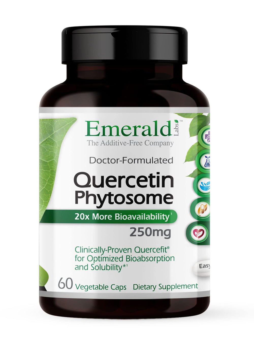 Emerald Labs Quercetin Phytosome bottle with capsules for daily immune support