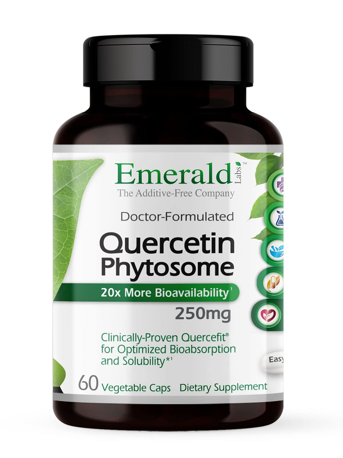 Emerald Labs Quercetin Phytosome bottle with capsules for daily immune support