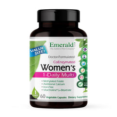 Emerald Labs Women's 1-Daily Multi bottle front for daily wellness support.