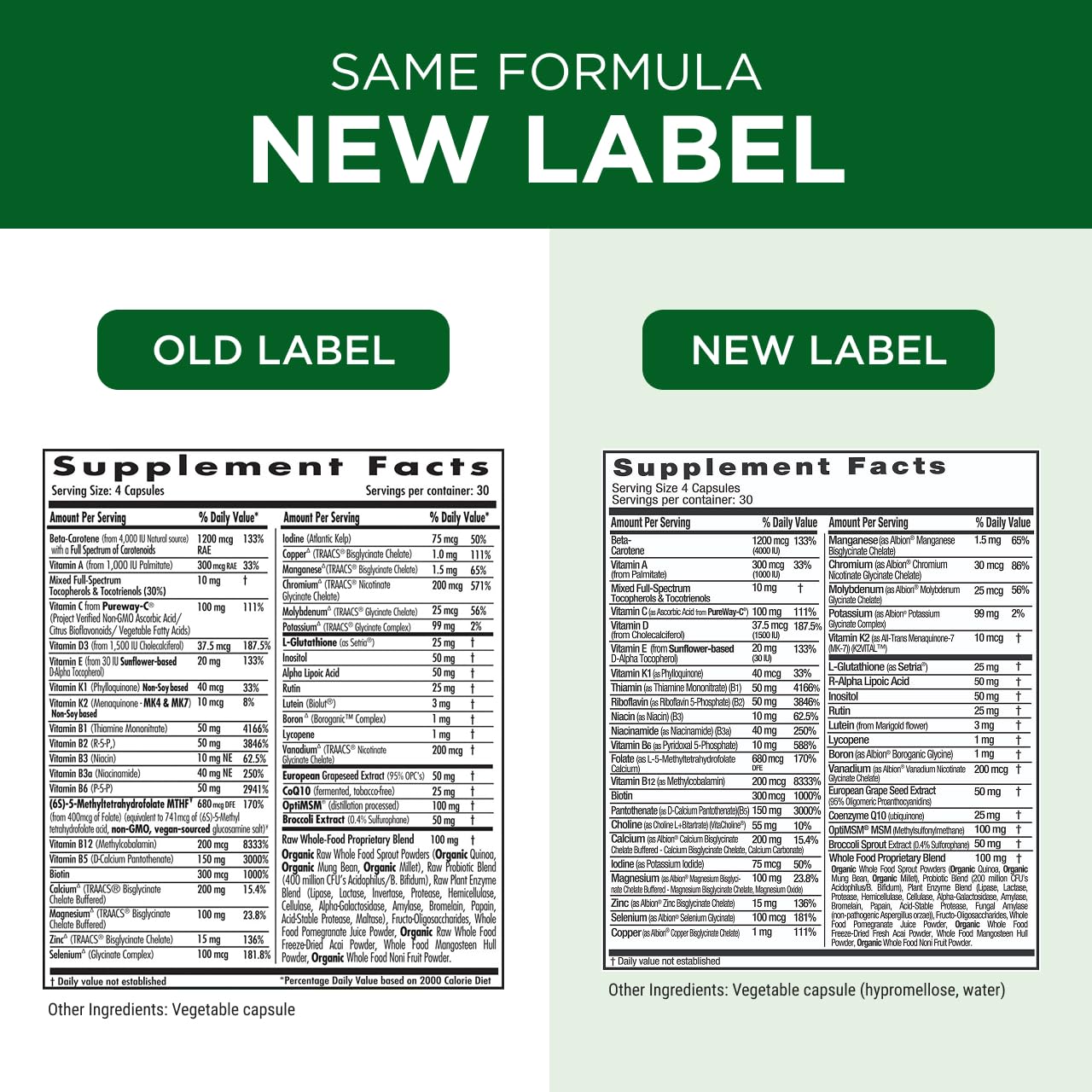 Emerald Labs Women's 45+ Multi bottle on shelf ready to support daily routines.