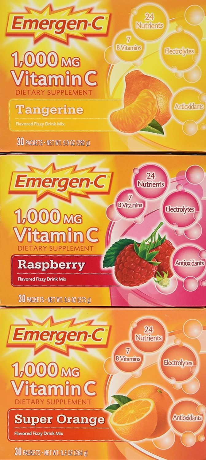 Emergen-C 1000 mg Super Orange drink mix packets for a refreshing daily boost