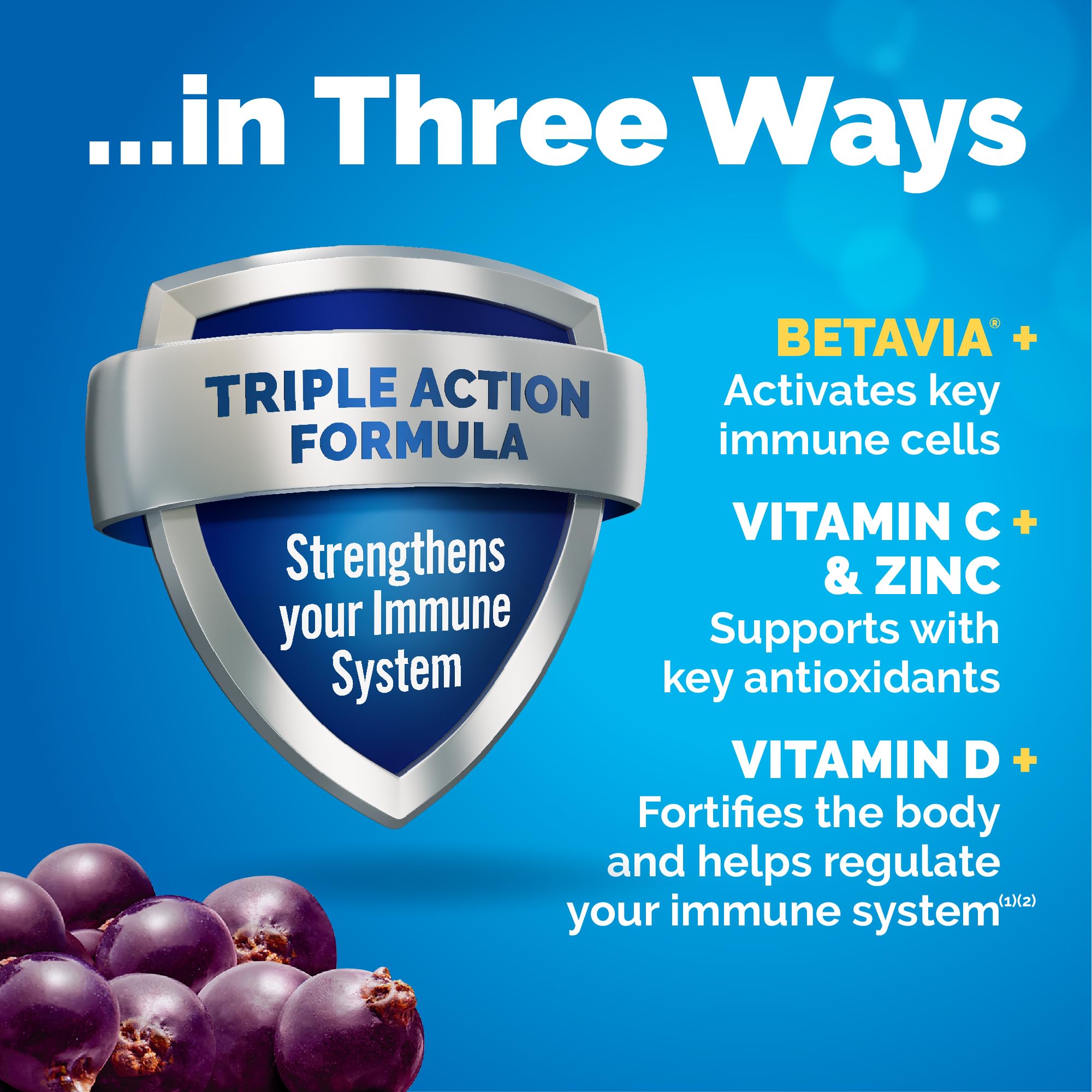 Emergen-C Immune+ Vitamin D and B vitamins for energy and immune routine.