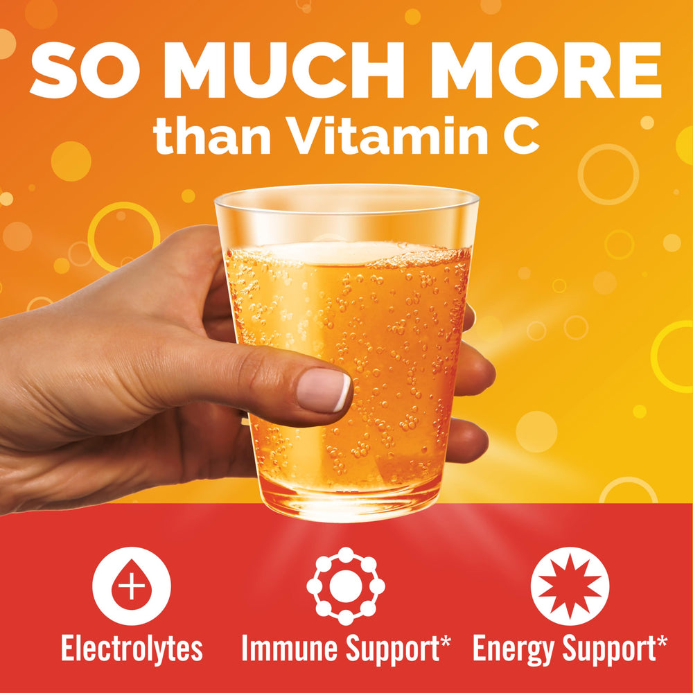 Emergen-C Super Orange packets ready to mix for refreshing hydration.