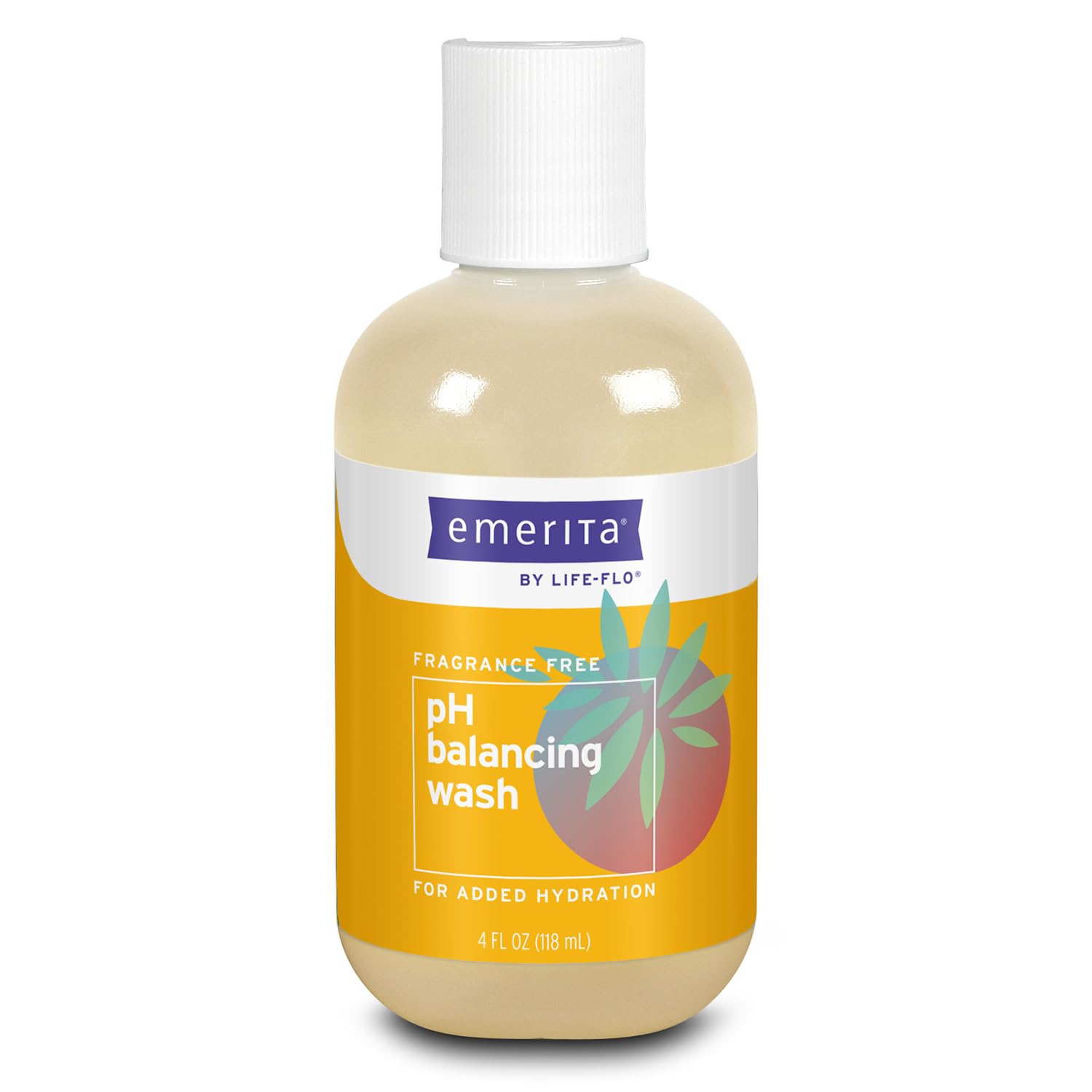 Emerita balance wash bottle for gentle daily care.