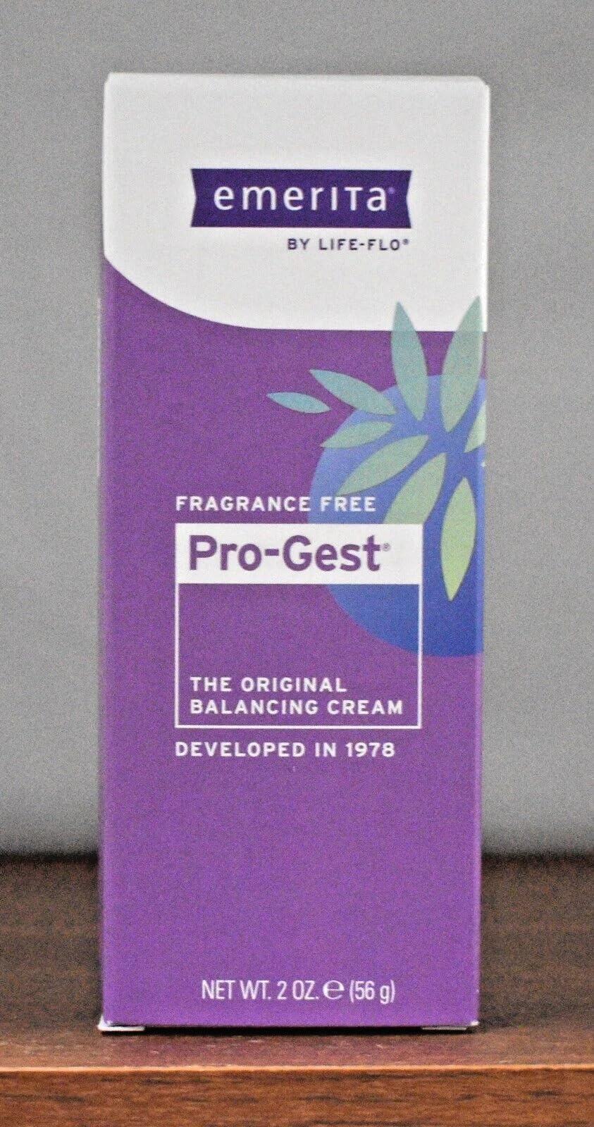 Emerita Progest Cream tube front view shows compact, travel-friendly packaging for daily use