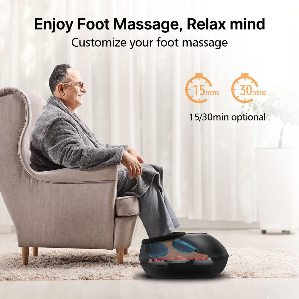 Emicool Foot Massager timer lets you set 15 or 30 minutes.