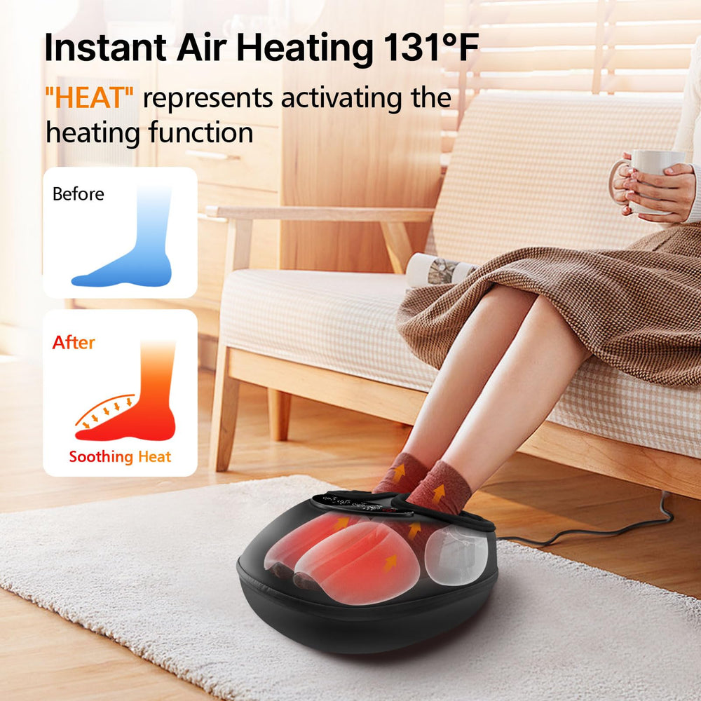 Emicool Shiatsu Foot Massager uses air compression to ease foot fatigue.