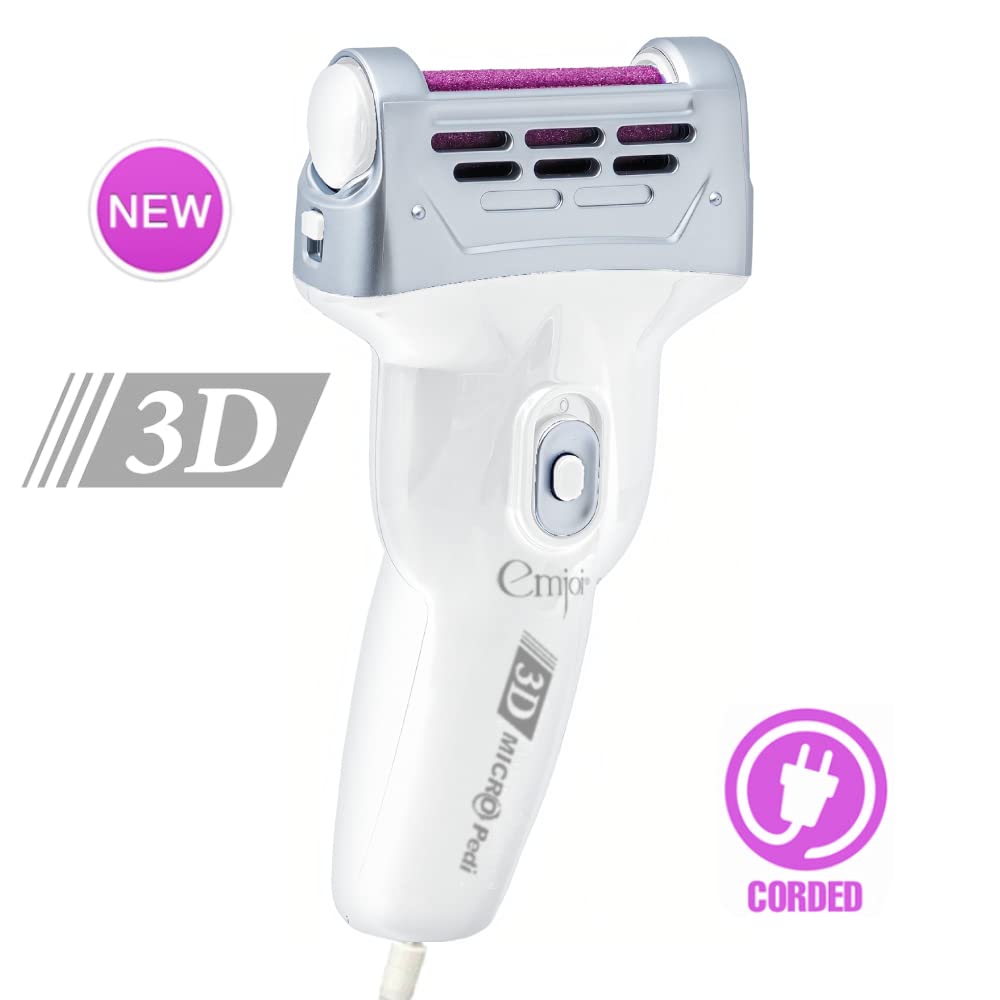 Emjoi Micro-Pedi 3D Power xtreme coarse roller on calloused skin