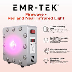 EMR-TEK Firewave body panel enables full-body red and near-infrared sessions.