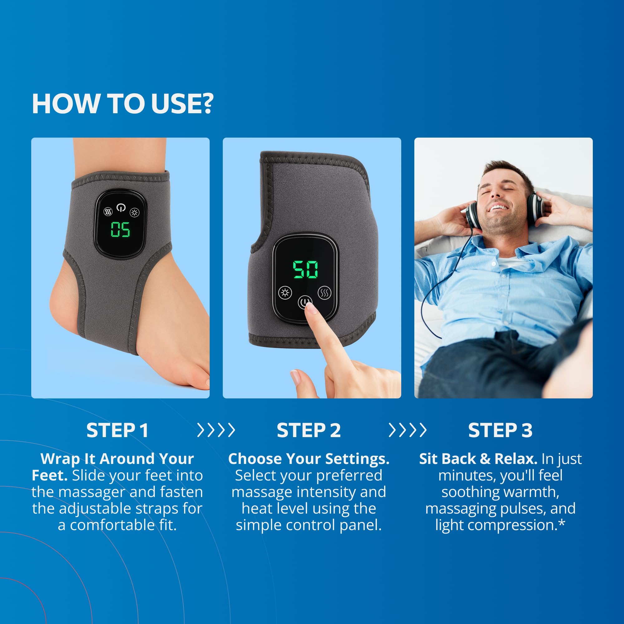 EMSense at-home use while watching TV or reading.