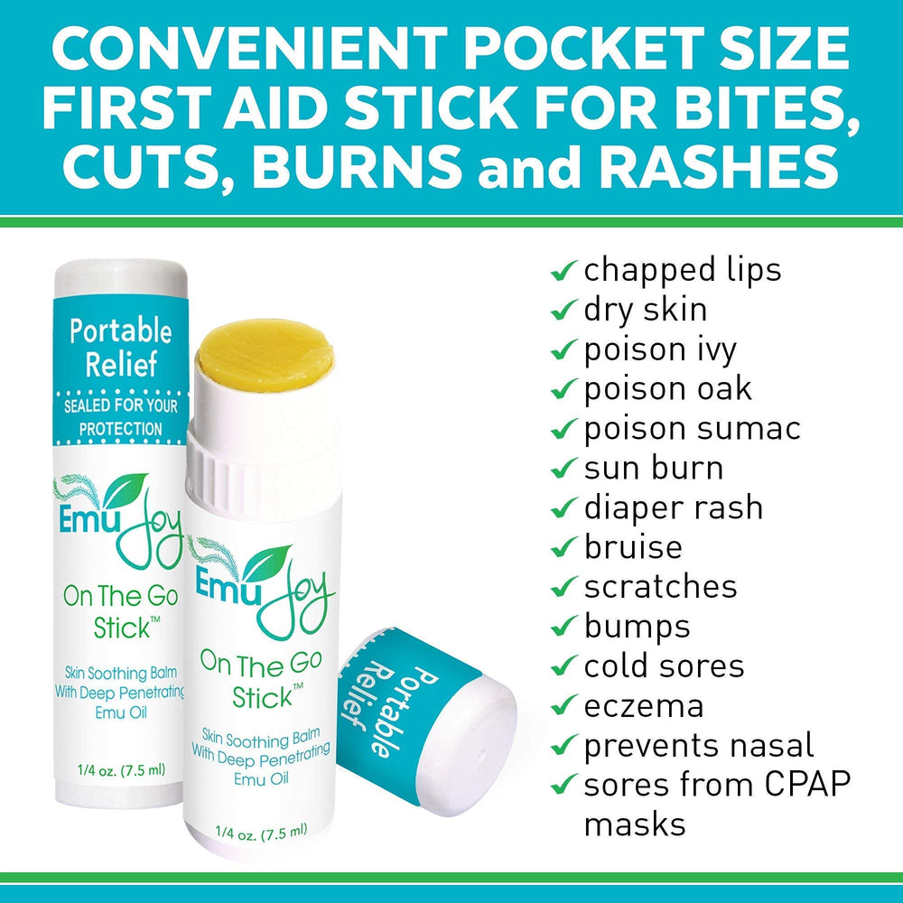 Emu Joy burn relief stick for minor kitchen burns