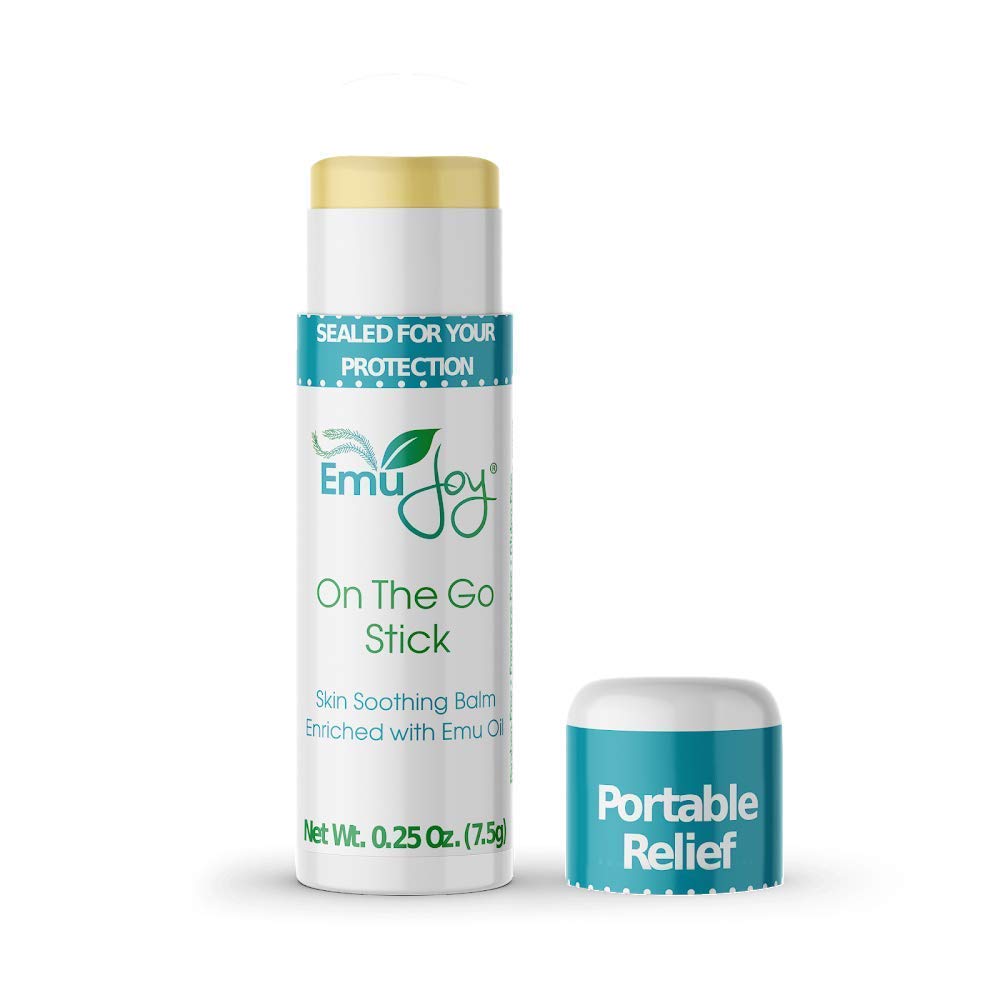 Emu Joy On The Go anti itch cream stick applied for fast relief