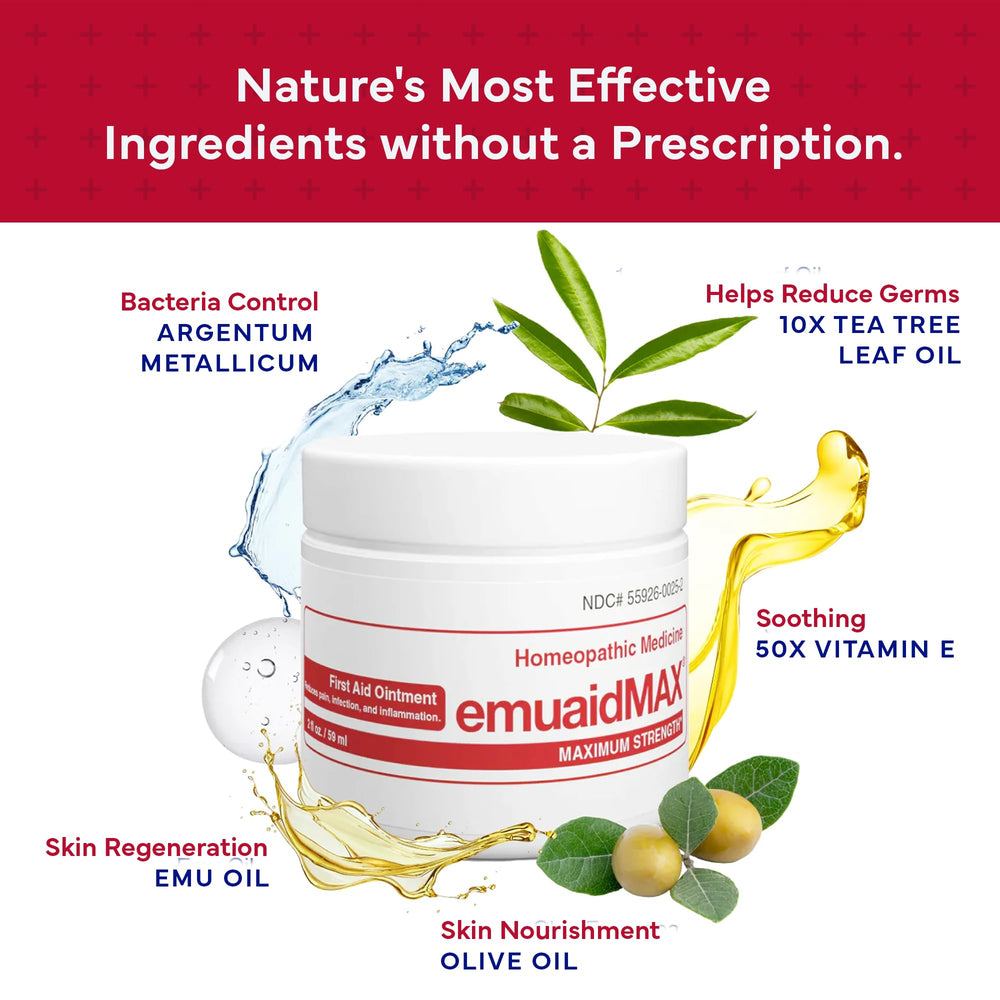 EMUAIDMAX applying the ointment on skin for itch relief.