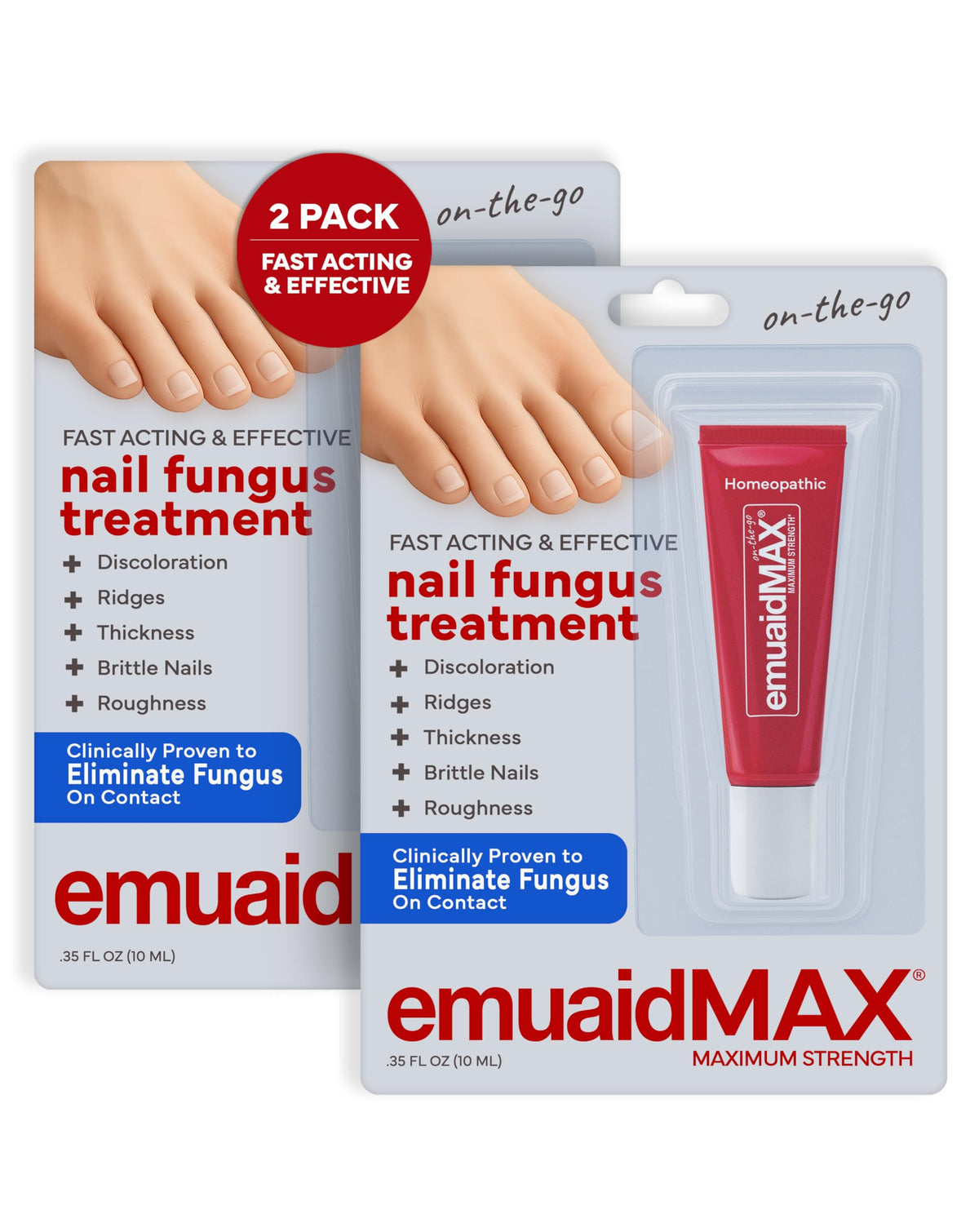 emuaidmax nail fungus ointment bottle front for on-the-go nail care