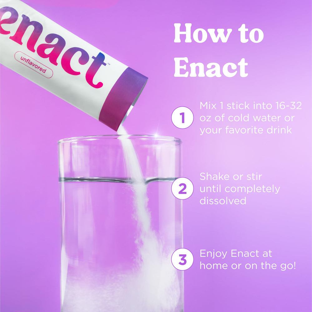 Enact Hydration electrolyte-balance emphasizes a precise sodium, potassium, magnesium blend.