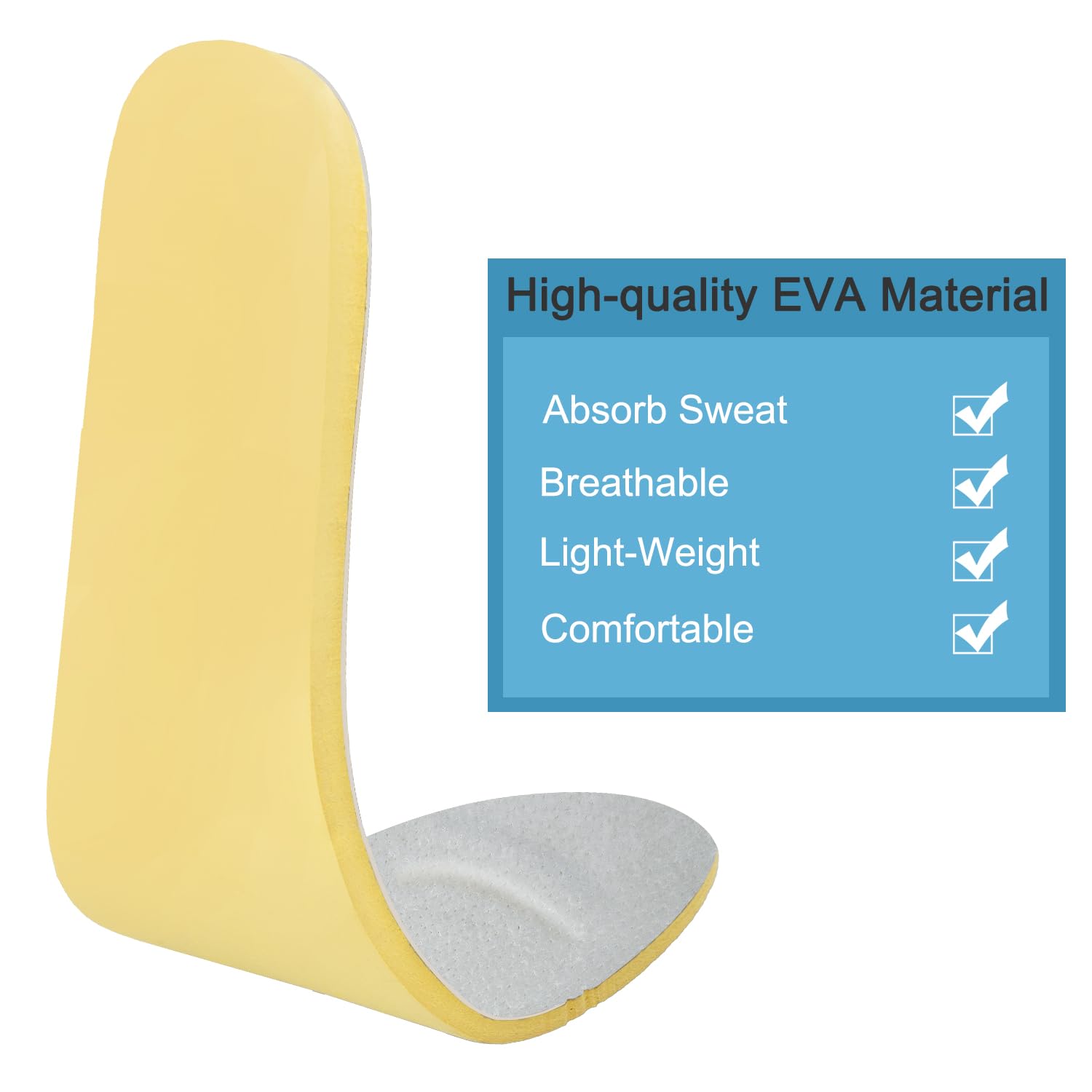 Endoto extended cushion provides arch support for everyday walking comfort.