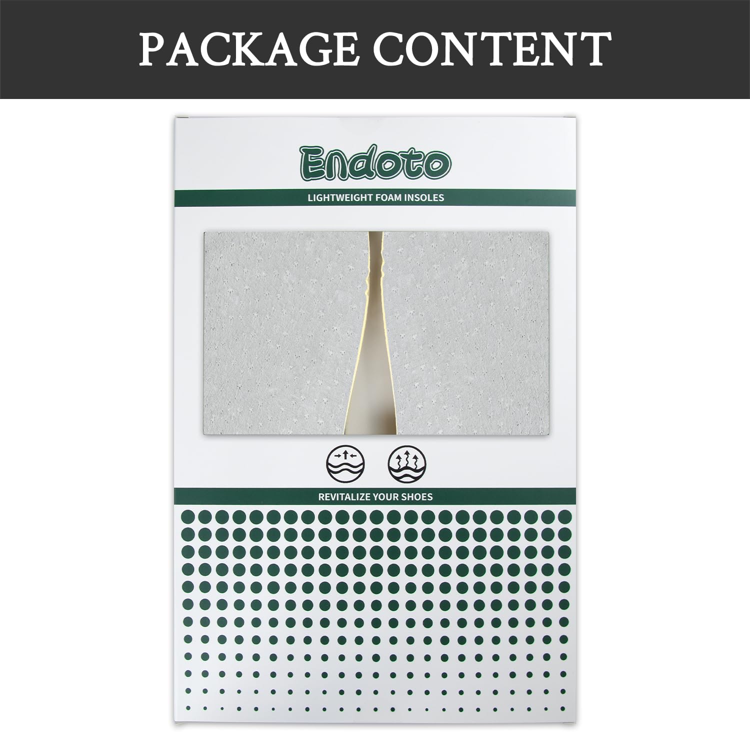 Endoto replacement insole in Hey Dude Wendy shoe demonstrates easy swap-in fit.