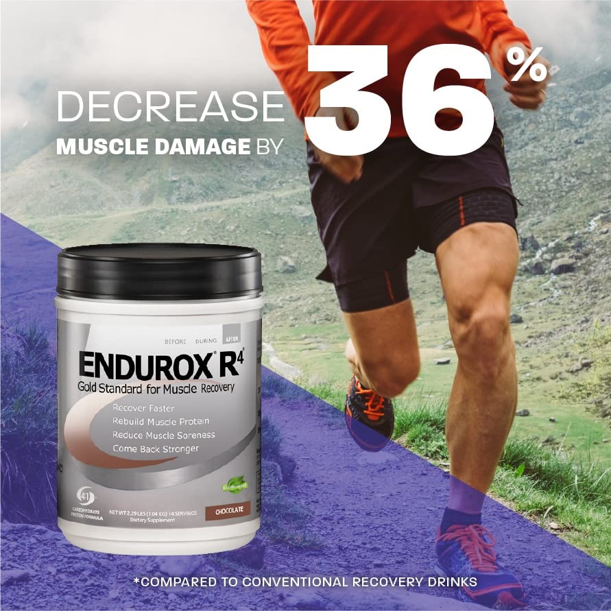 Endurox PacificHealth R4 I label close-up shows 25% sugar reduction