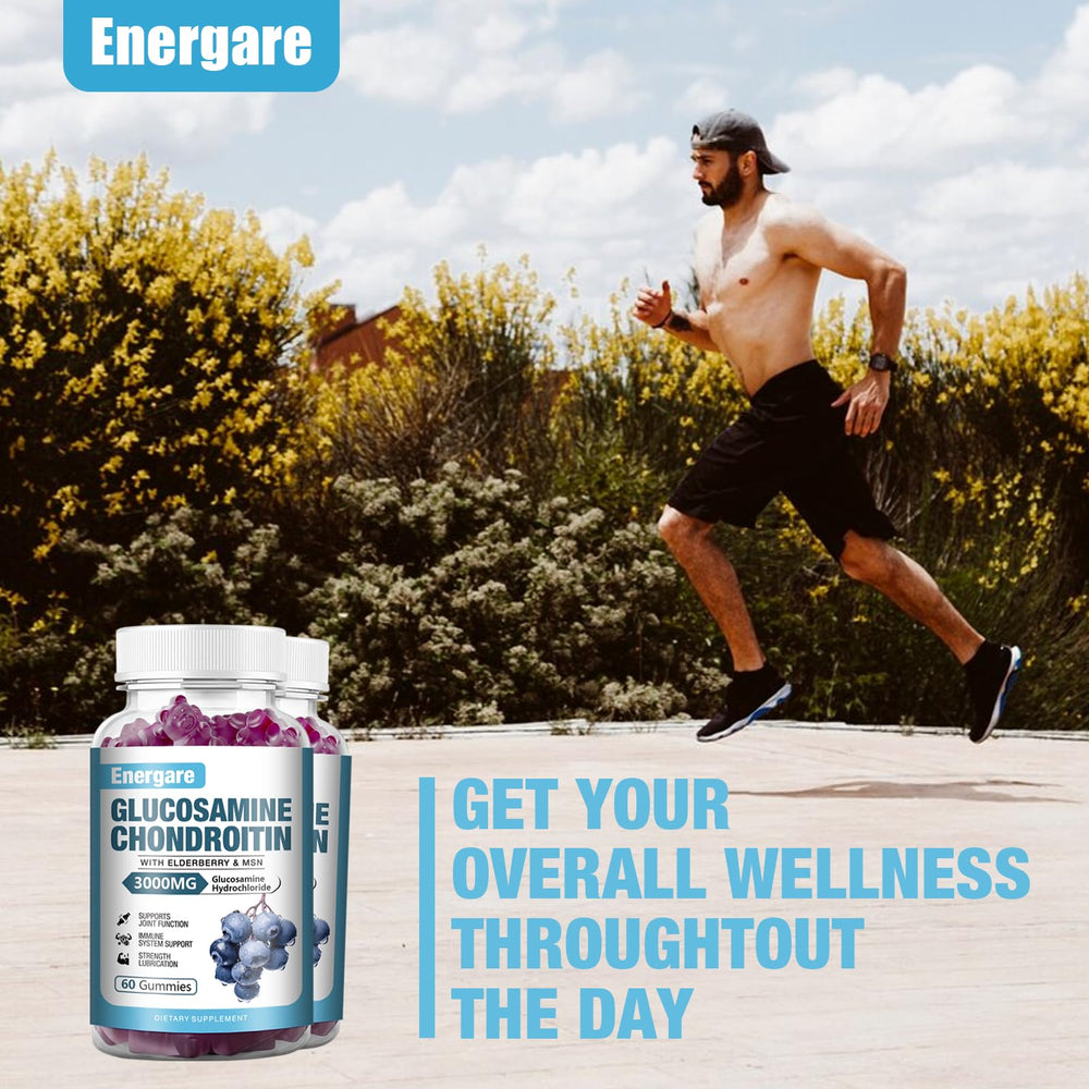A person takes Energare gummies as part of daily routine for joint health