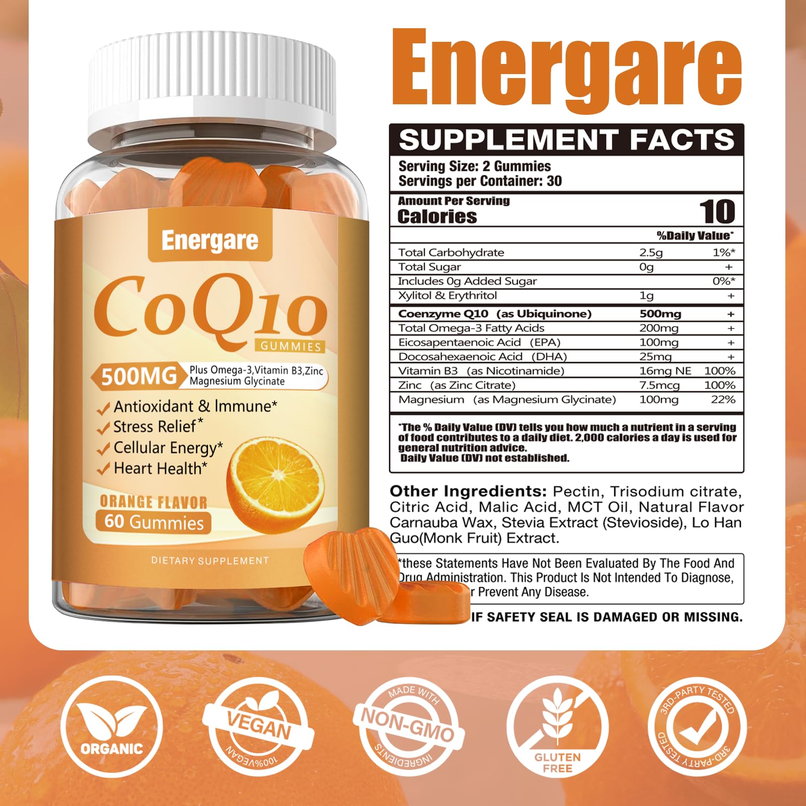Energare 2-pack packaging displaying two boxes for convenient heart health support.