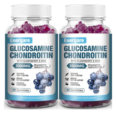 Energare Glucosamine Chondroitin Gummies bottle suggests joint support potential