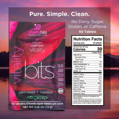 Close-up of algae blend in VITALITYbits tablet illustrating protein-rich nutrition