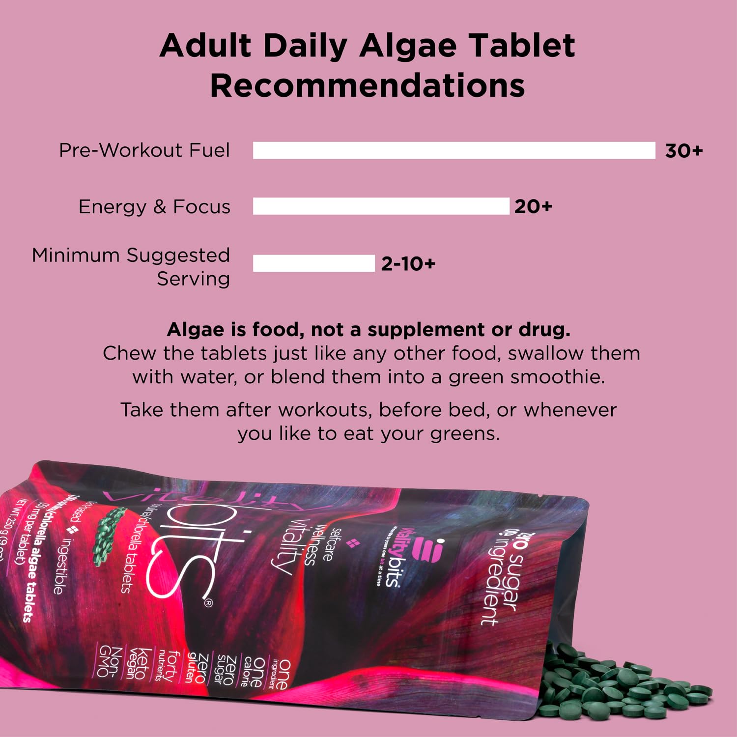 VITALITYbits added to a smoothie shows easy daily integration