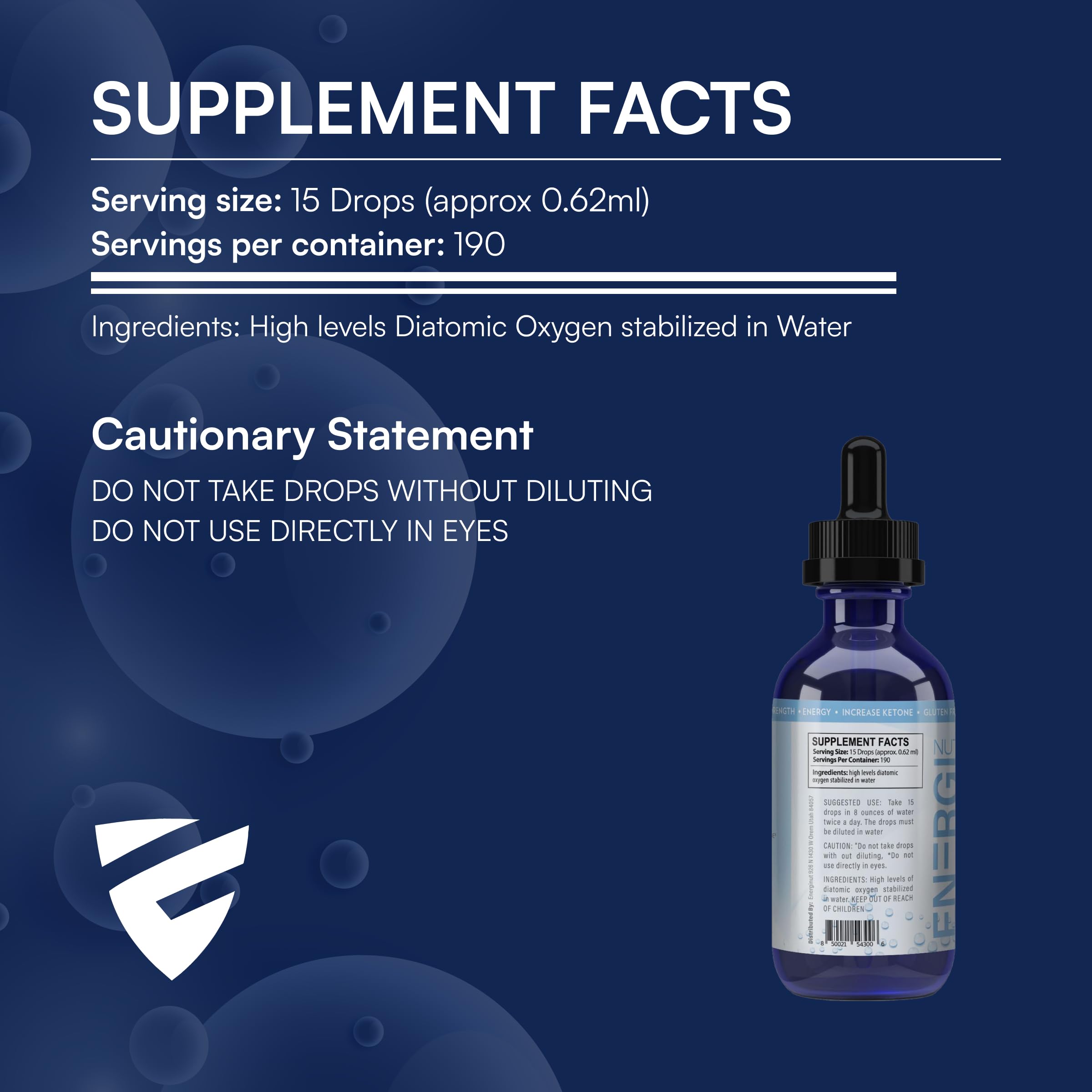Energi Nut drops being poured for a quick oxygen boost during workouts.