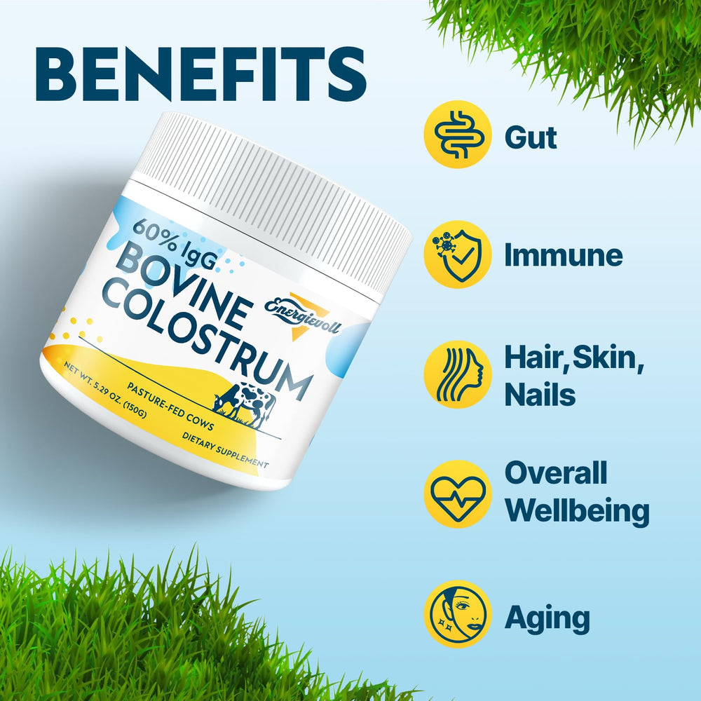 Energievoll unflavored colostrum powder blends without altering taste.