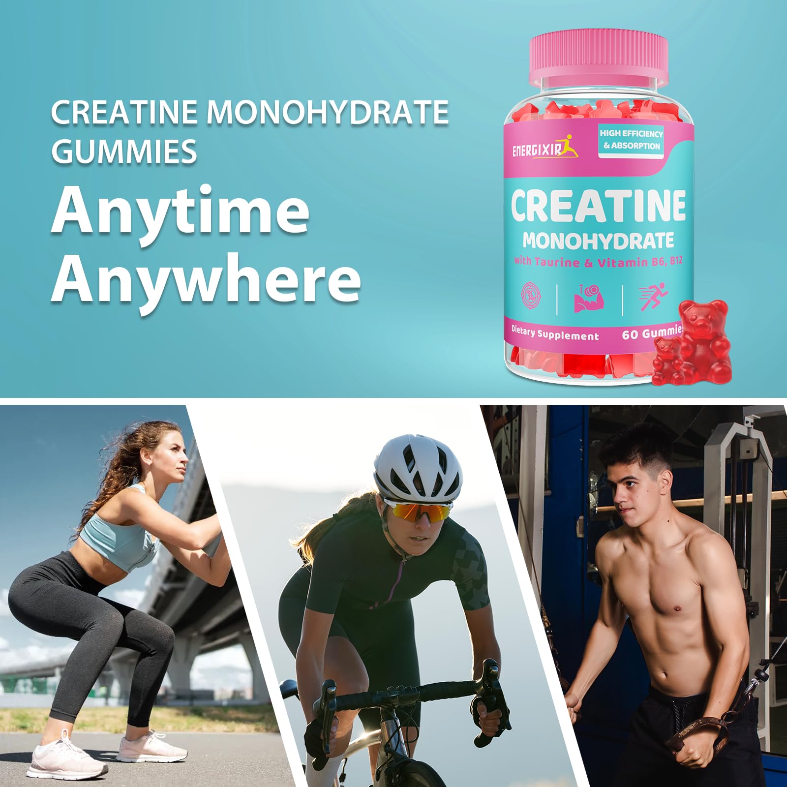 Pre- or post-workout setup demonstrates convenient daily supplementation
