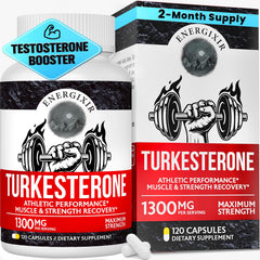 Energixir Turkestanica bottle label highlighting high potency for energy support.