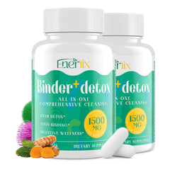 Enerlix bottle close-up showing vegan capsules for daily wellness.