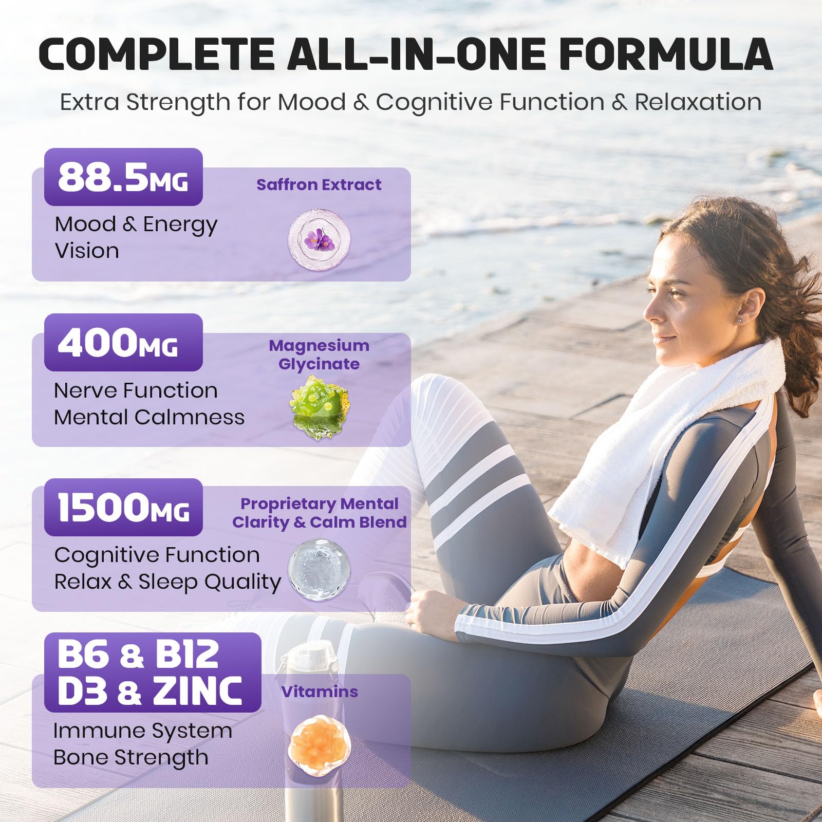 Enerlix Saffron Gummies raspberry flavor: tasty mood and focus support.