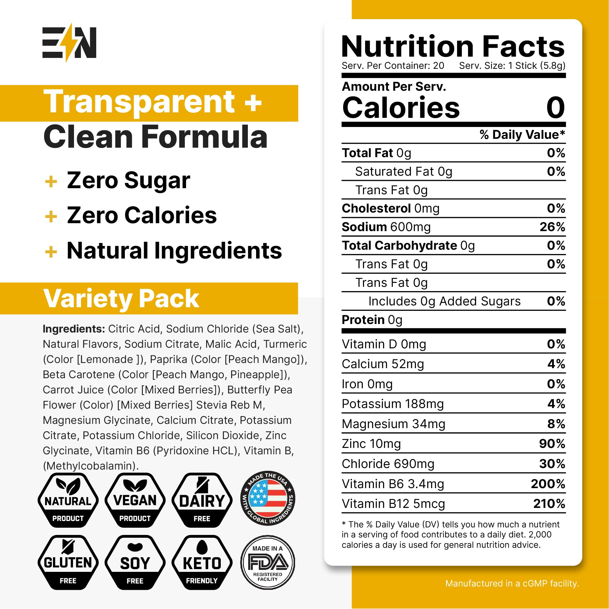 Engineered Nutrition Pineapple electrolyte packets support quick hydration and performance