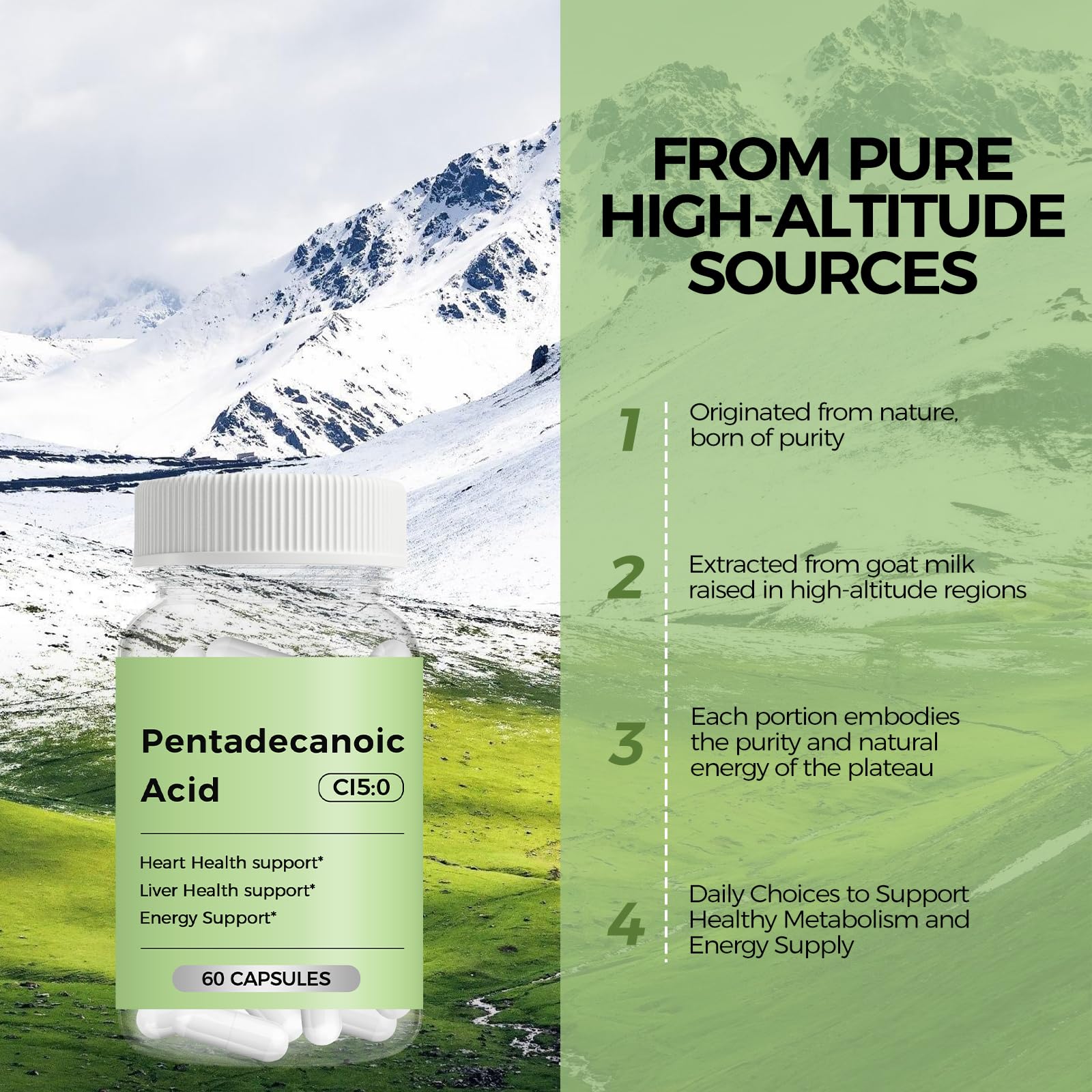 Engtozl Pentadecanoic Acid pills show convenient supplement form.