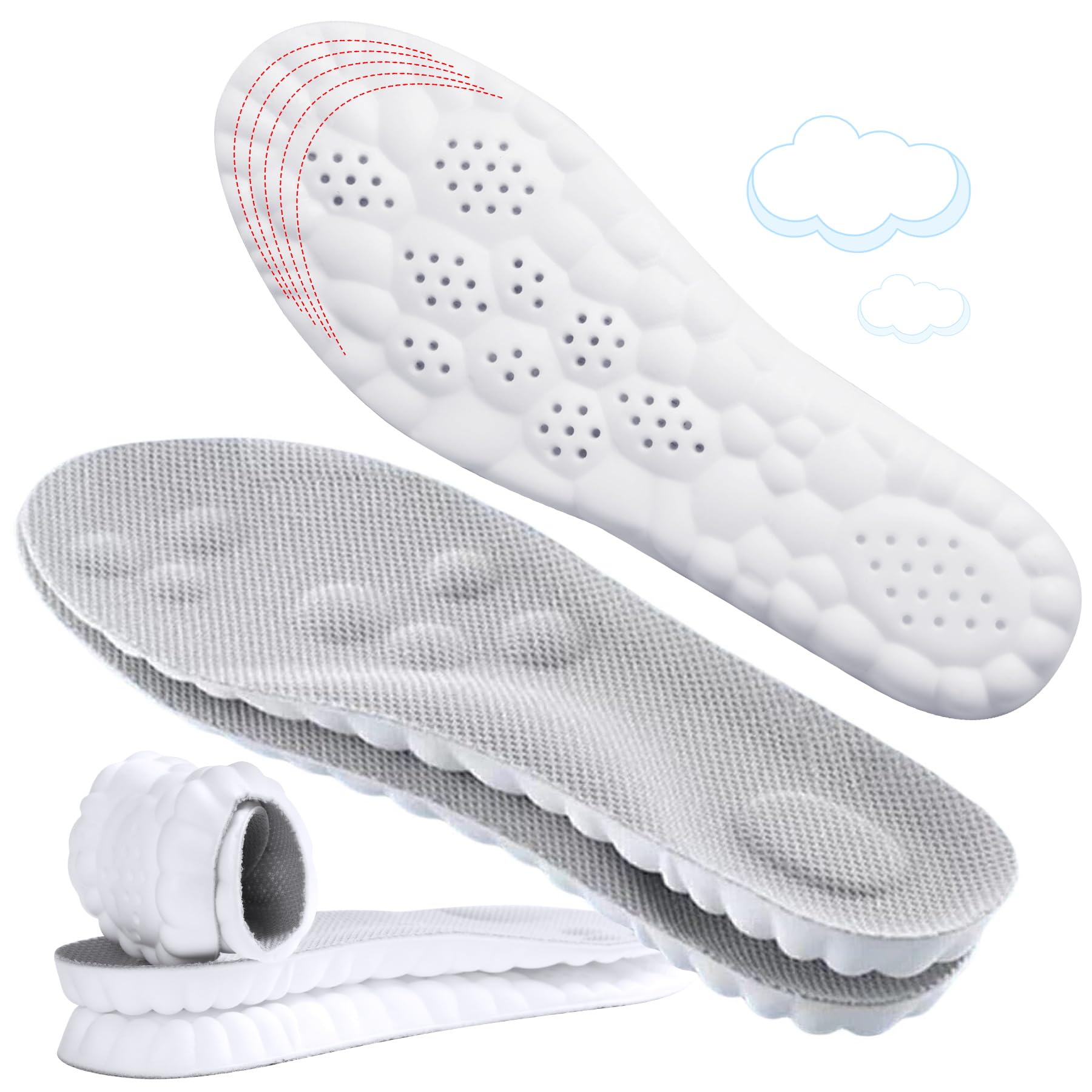 ENLOPQ 4D cloud comfort sole heel helps reduce fatigue during long walks