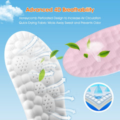 ENLOPQ 4D Cloud-like Comfort Sole highlighting breathable honeycomb panels for fresh feet