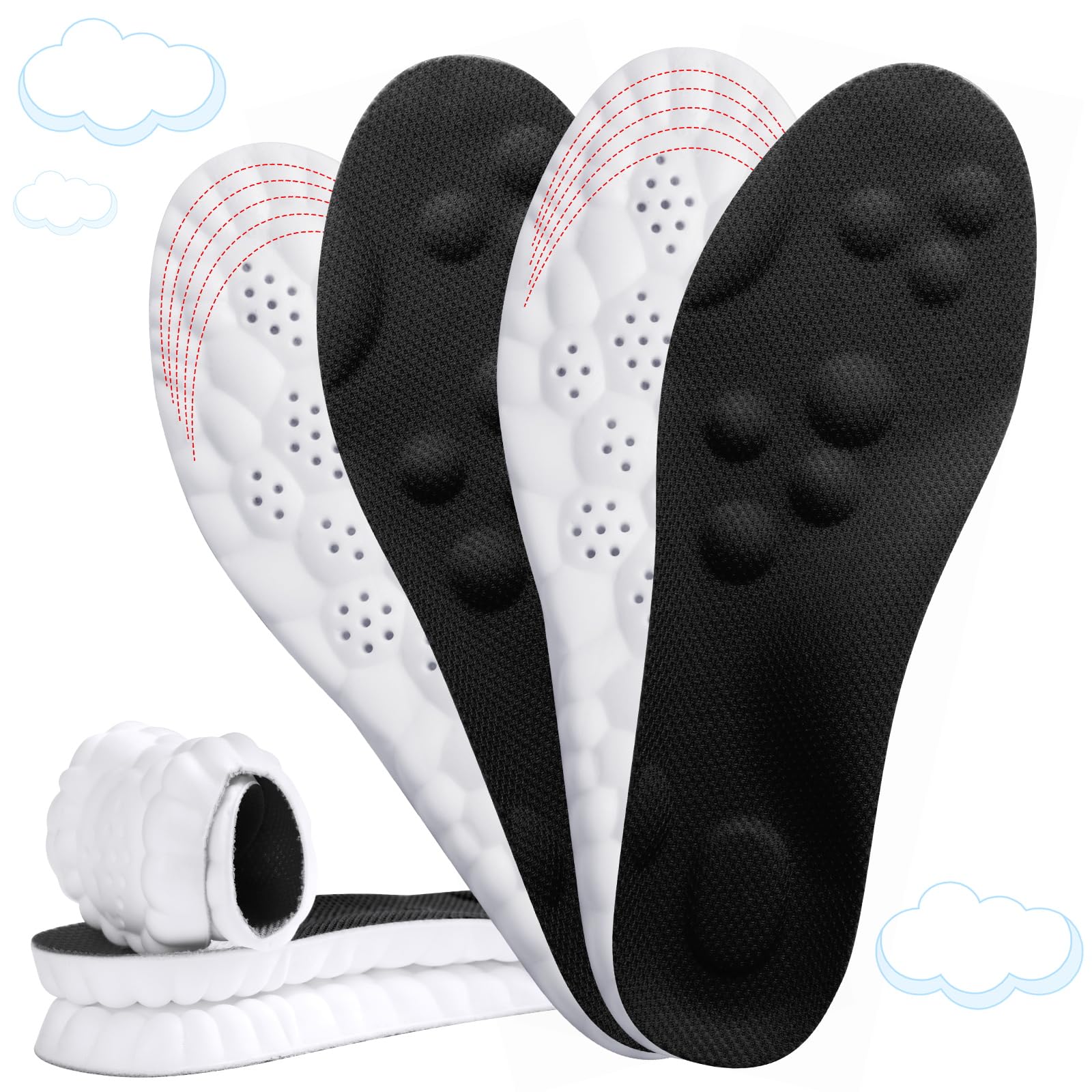 ENLOPQ 4D cloud-like heel pad provides impact absorption for long days.